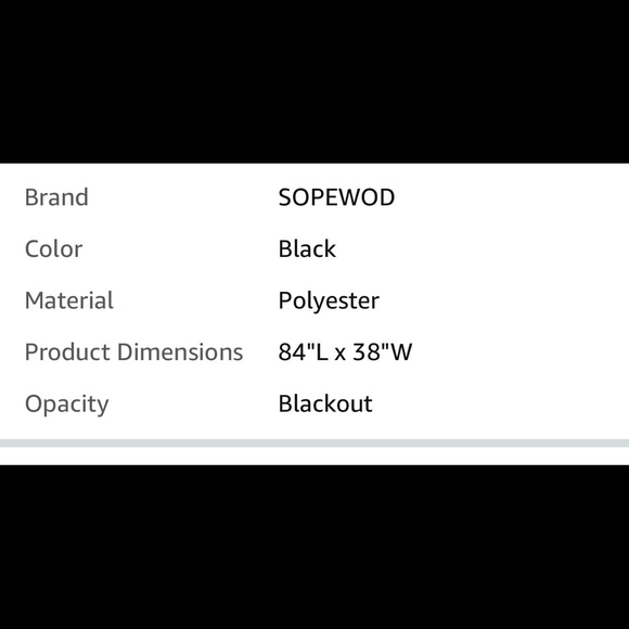 Black and Silver Curtains 84 L x 38 W - Picture 3 of 4